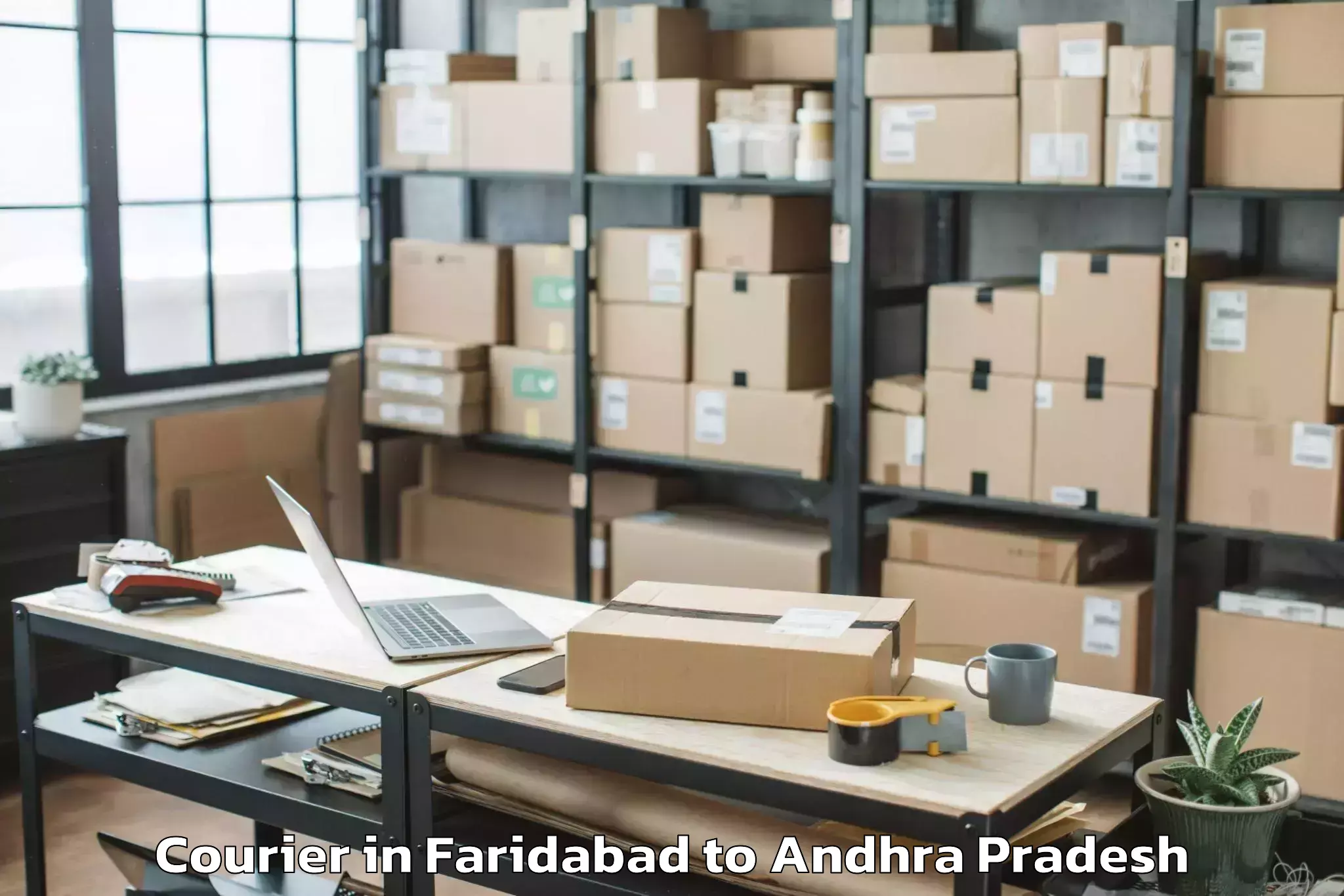 Reliable Faridabad to Chebrolu Courier